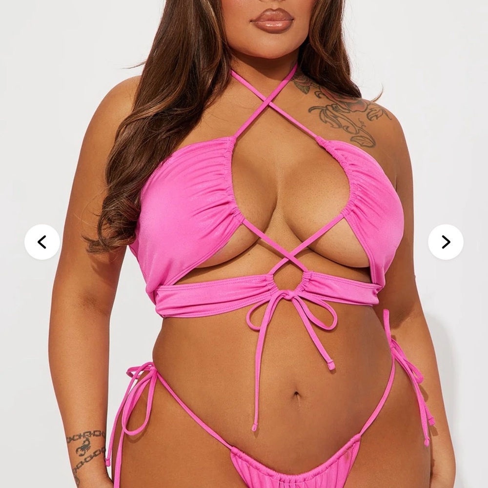 Fashion Nova Hot Pink Swimwear Set - Picture 7 of 8